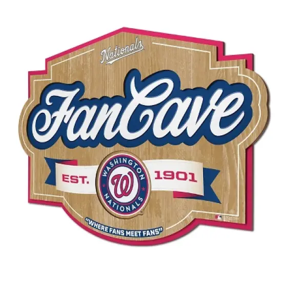 MLB Washington Nationals Fan Cave Sign image {4}