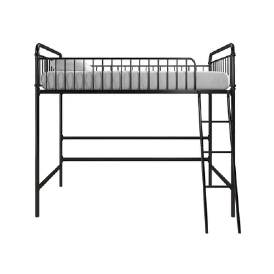 Twin Kaila Metal Loft Bed Black - Room & Joy image {3}