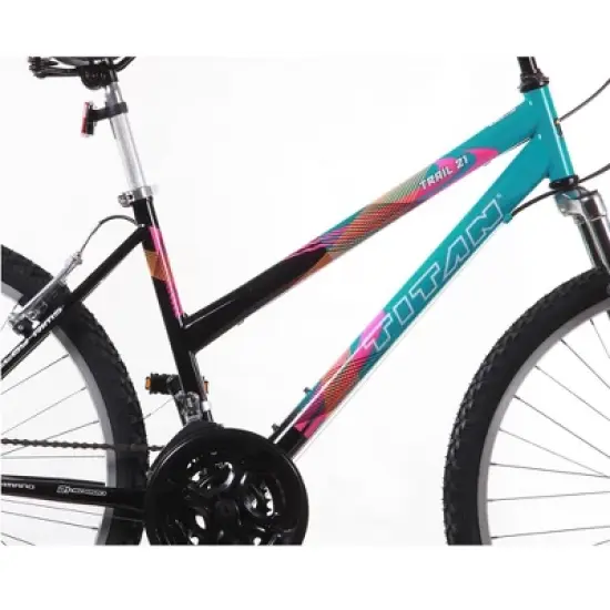 Titan Trail 21-speed Suspension Women's Mountain Bike, 18-Inch Frame, Blue image {3}