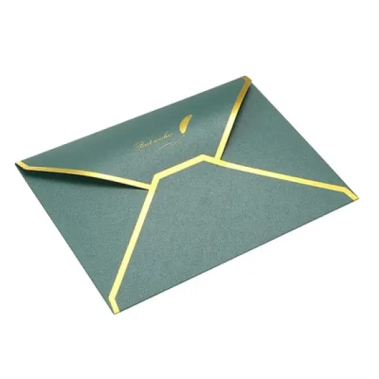 Unique Bargains Wedding Birthday Luxury Style V Flap Invitation Envelopes 7 x 5'' 20 Pcs image {9}