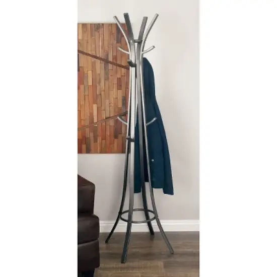 Modern Iron Coat Rack Silver - Olivia & May image {1}