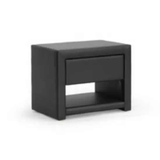 Massey Upholstered Modern Nightstand - Baxton Studio image {3}