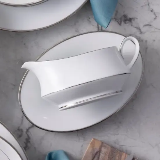 Noritake Spectrum Gravy Boat with Tray image {1}