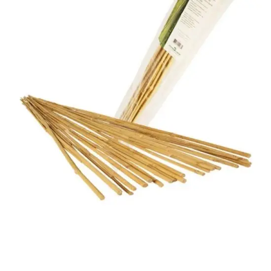 Hydrofarm HGBB4 4-Foot High Strength Natural Finish Bamboo Stakes, 25 Pack image {1}