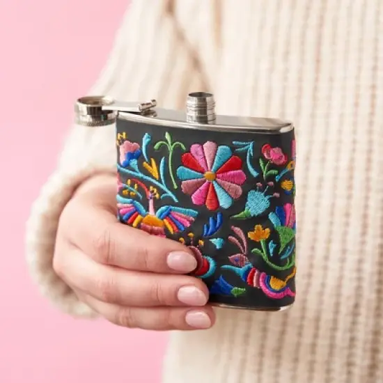 Embroidered Flask by Blush image {3}