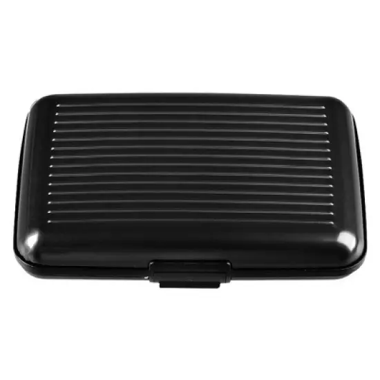 Zodaca Black Aluminum Pocket Waterproof Business ID Credit Card Wallet Holder Case Metal Box Pocket image {2}