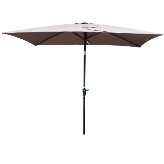 CAVINAS 6x9 FT Cantilever Patio Umbrella, Waterproof and Windproof Design with Crank, Beach Umbrella, without Base image {14}