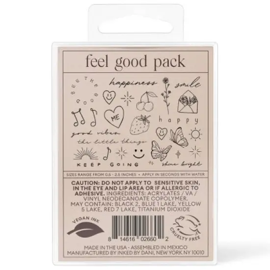 INKED by Dani Feel Good Pack Temporary Tattoos - 20ct image {2}