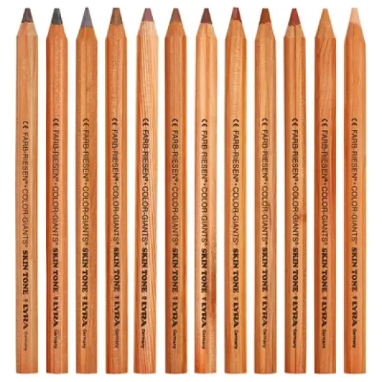 Lyra Color Giant Colored Pencils, 6.25mm, Skin Tones, 12 Colors image {3}