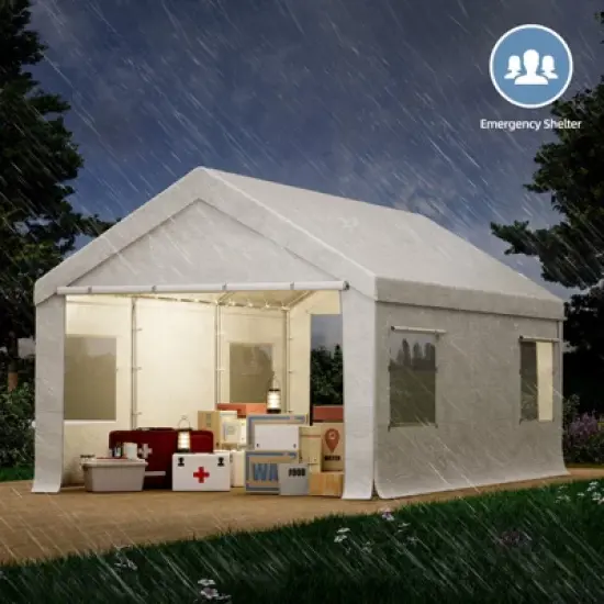 EROMMY 10 Ft X 20 Ft Car Canopy Portable Garage image {4}