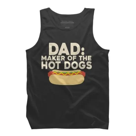 Men's Design By Humans Dad Maker Of The Hotdogs By MeowShop Tank Top image {3}