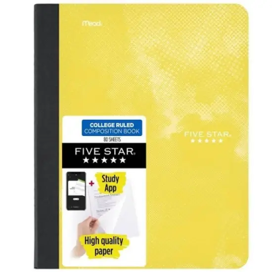 Five Star Active Comp Book 80ct Yellow image {7}