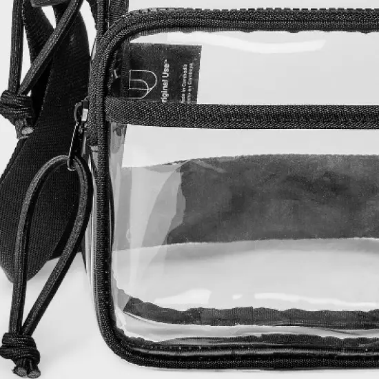 Men's Mini Crossbody Bag - Original Use&trade; Clear: TPU Shell, Adjustable Strap, Unstructured Design image {3}