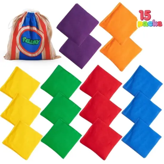Joyfy 16 PCS Durable Bean Bags All-Weather Toss Game Set, 4.7" Cornhole Bags For Tossing Outside Lawn Yard Party Game For Kids & Adults Indoor Outdoor image {7}