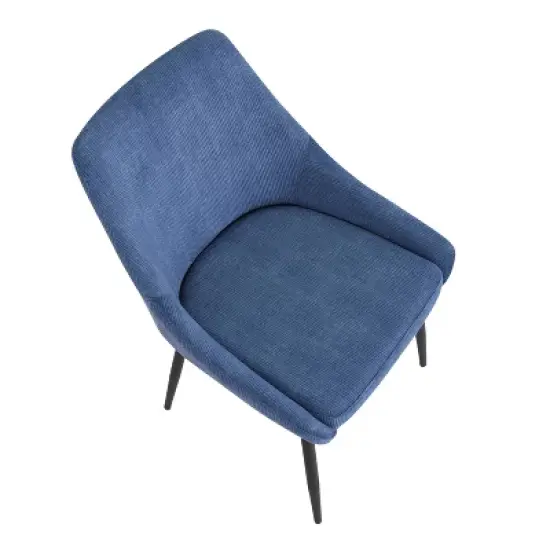Set of 2 Diana Contemporary Dining Chairs Metal and Corduroy - LumiSource image {6}