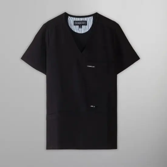 Members Only Palermo V-Neck Scrub Top for Women With Zipper Pocket image {5}