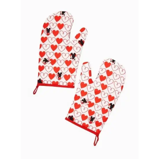 Seven20 Disney Mickey Mouse Red Heart Series Oven Mitts | 2 Pack image {2}
