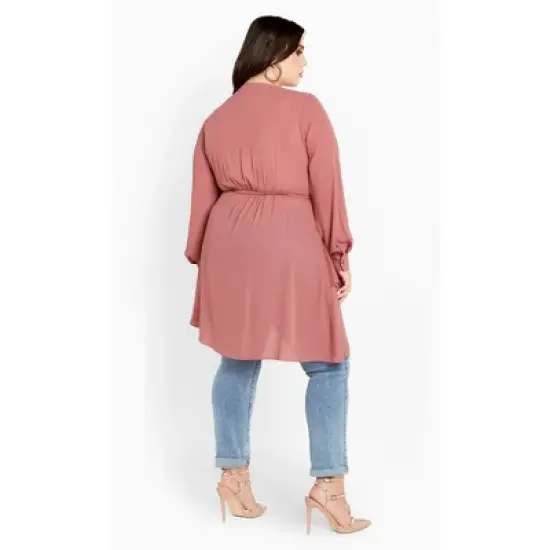 Women's Plus Size Shibara Top - Papaya | CITY CHIC image {2}