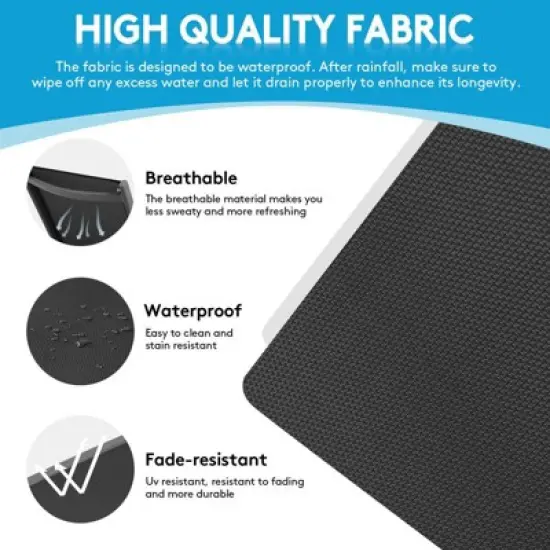 Hyleory Adjustable Aluminum Folding Chaise Lounge - Locking Legs for Secure Relaxation image {5}