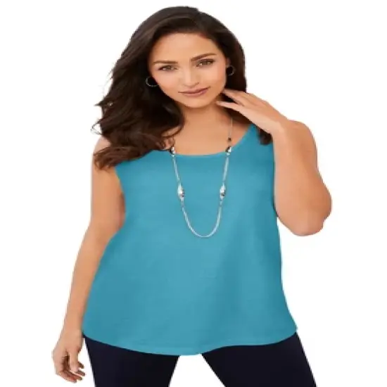 Jessica London Women&rsquo;s Plus Size Horseshoe Neck Tank image {11}
