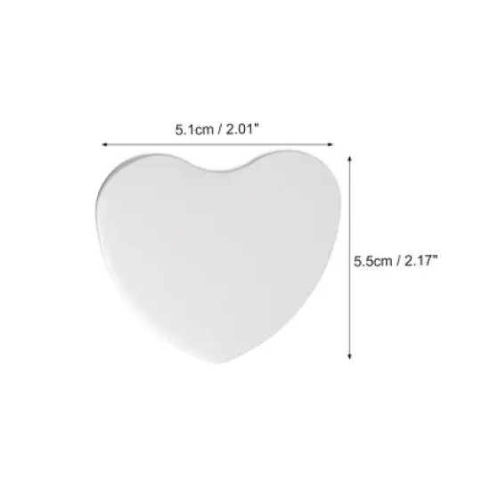 Unique Bargains Portable Heart-Shaped Nail Art Palette Silver Tone 1 Set image {3}