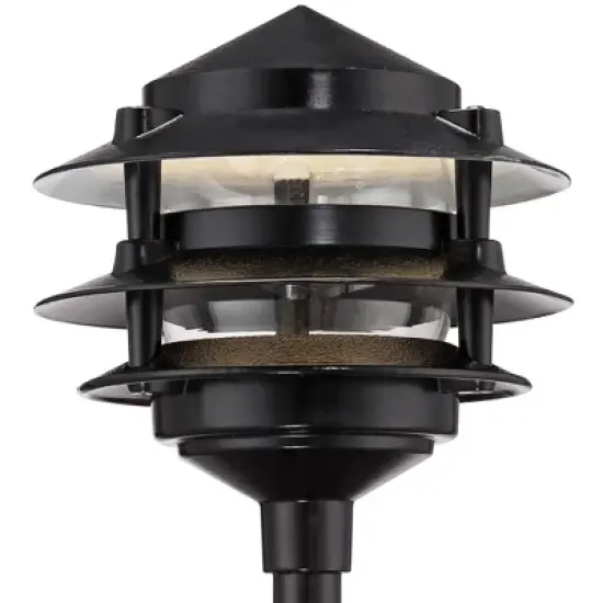 John Timberland Pagoda Black 9-Piece LED Complete Outdoor Landscape Lighting Set image {2}