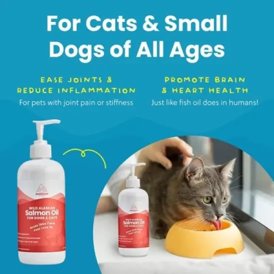 Wild Alaskan Salmon Oil for Cats & Small Dogs, Supports Skin, Coat, Joint & Overall Well-Being, Pure & Premium Alaskan Salmon Oil W/ No Fillers, 16 oz image {5}