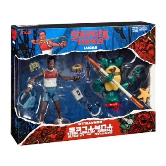Stranger Things Teenage Mutant Ninja Turtles Crossover Action Figure 2pk - Donnie & Lucas (Target Exclusive) image {4}