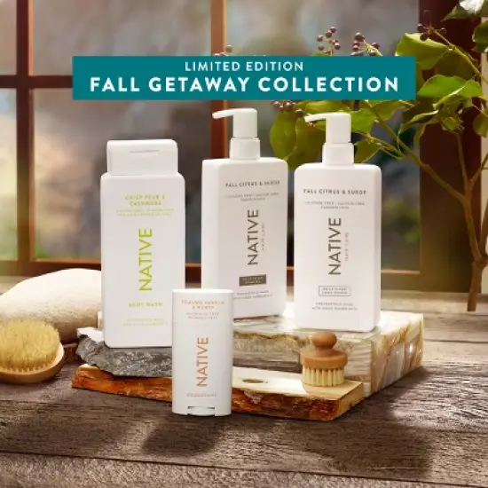 Native Limited Edition Fall Getaway Deodorant  - Fall Citrus & Suede- 2.65oz image {4}