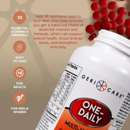GeriCare One-Daily Multi-Vitamins Tablet, 1000 Ct image {3}