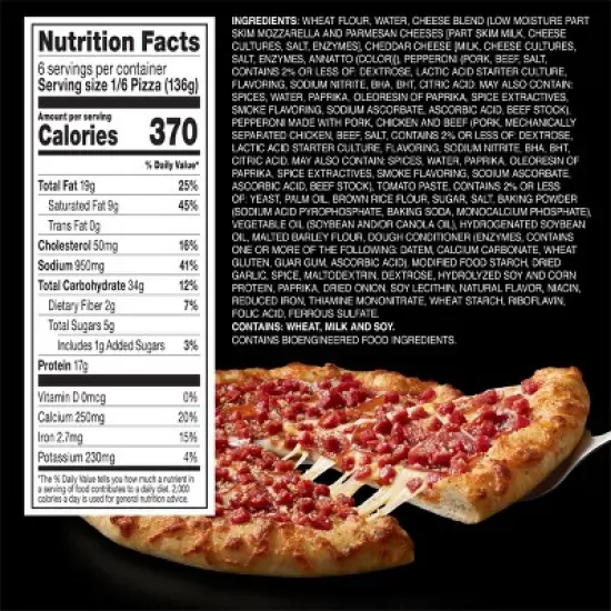 Red Baron Fully Loaded Pepperoni Hand Tossed Crust Frozen Pizza - 28.7oz image {7}