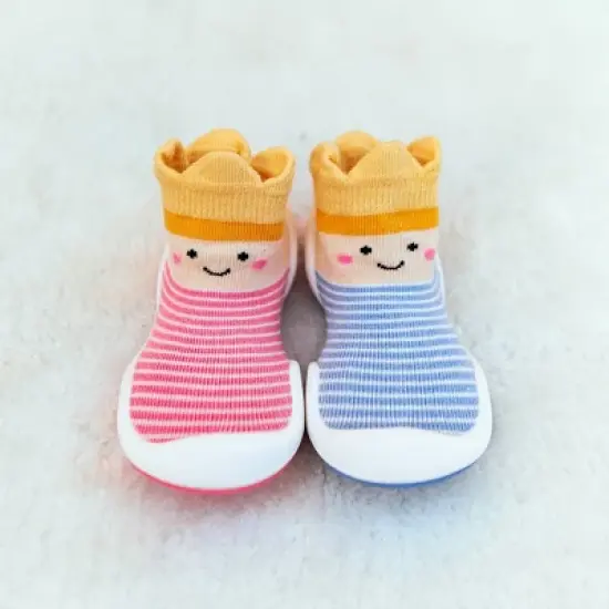 Komuello Baby Girl First Walk Sock Shoes Crown Princess image {9}