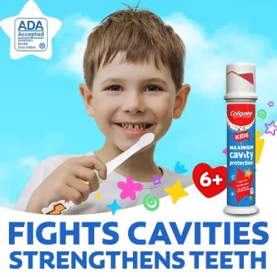 Colgate Kids' Maximum Cavity Protection Fluroide Toothpaste Pump - 4.4oz image {4}