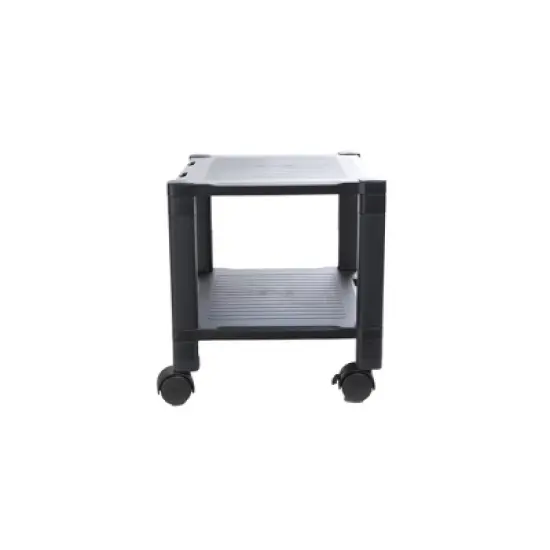 Mind Reader Adjustable Printer Stand with Wheels 2-Tier Shelf, Under Desk Mobile Rolling Cart has  Storage and Cable Management for Printer, Black image {7}