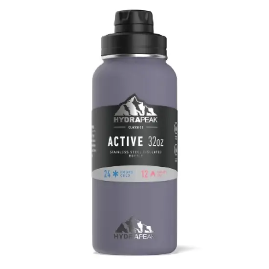 HydraPeak 32oz Wide Mouth Stainless Steel Water Bottle image {29}