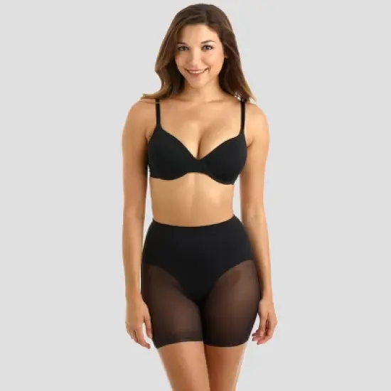 SlimShaper by Miracle Brands Women's Sheer Booty Lift Shortie Shapewear image {3}