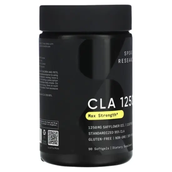 Sports Research CLA - 1250mg with Active Conjugated Linoleic Acid for Men and Women | Non-GMO, Soy & Gluten Free - 95% (90 Softgels) image {4}