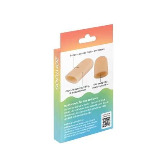ZenToes Gel Toe Caps - Beige - L - 2pk image {1}
