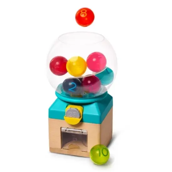 B. toys Rainbow Gumballs - Colors & Numbers Gumball Machine: Baby and Toddler Learning Toy, Fine Motor Skills Development image {3}