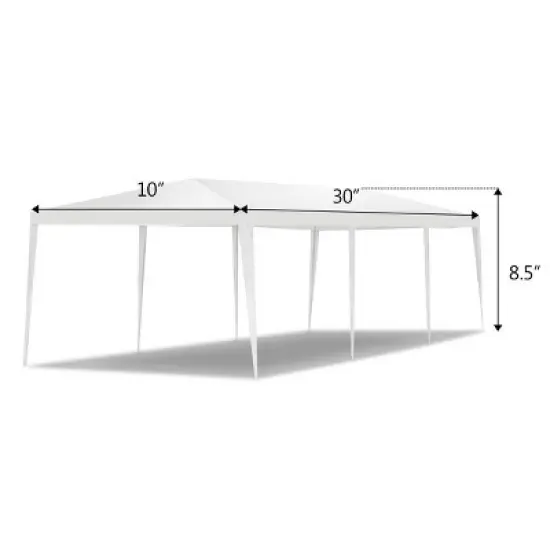 Costway 10'x30' Party Wedding Outdoor Patio Tent Canopy Heavy duty Gazebo Pavilion Event image {2}