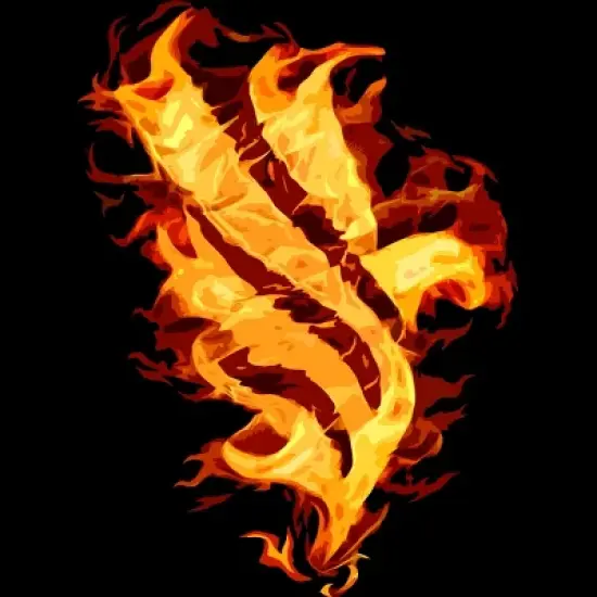 Men's Design By Humans Artistic Fire Eagle Emblem By hkartist Tank Top image {1}