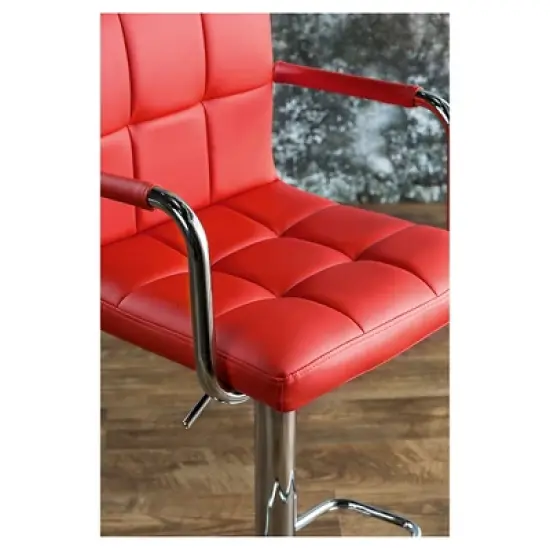Ethan Adjustable Swivel Barstool with Arms - Furniture of America image {2}