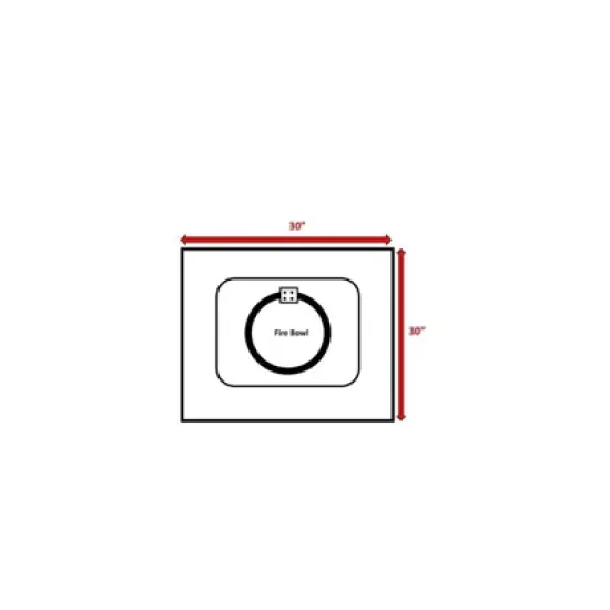30 Inch White Steel Propane/Natural Gas Fire Pit Table image {5}