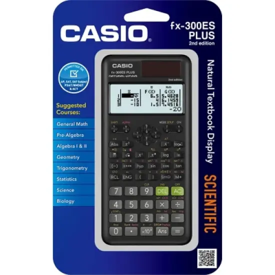 Casio FX-300 Scientific Calculator - Black: Approved for SAT, ACT, AP Calculus image {3}