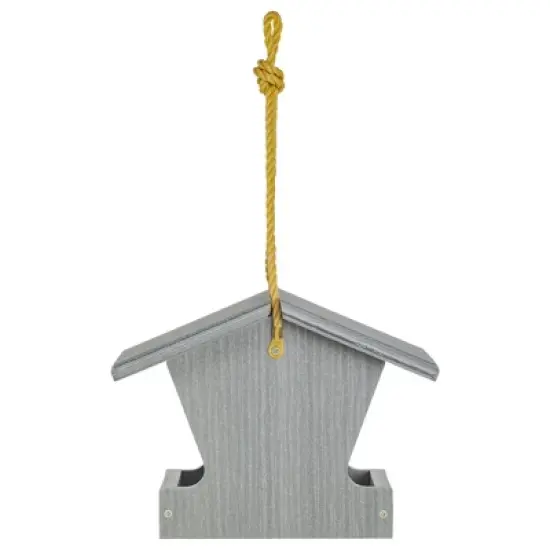 Bird Choice Small Modern Farmhouse Hopper Bird Feeder 7" Driftwood Gray image {2}