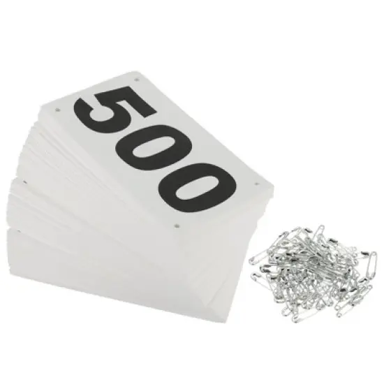 Unique Bargains Waterproof Reusable Tearproof Running Bib Numbers White 7 x 4 Inch 500 Pcs image {6}