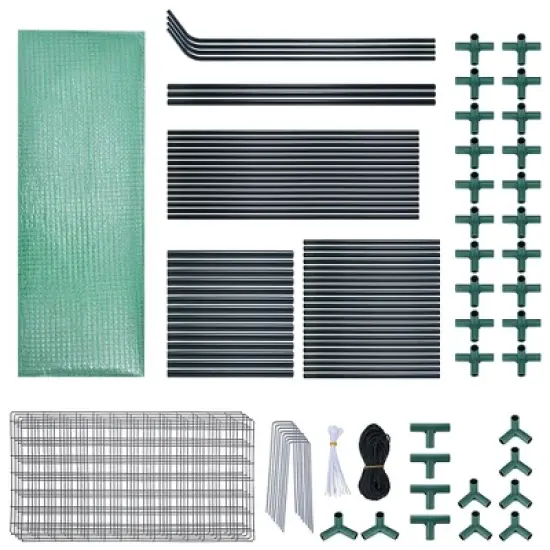 Hanience Walk-in Outdoor/Indoor Covered Portable Plant Greenhouse for Gardens, Patios, and Yards with 4 Wired Shelves, and Roll-Up Zippered Door, image {2}