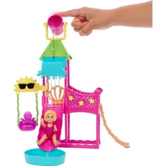 Barbie Skipper Doll and Waterpark Playset with Working Water Slide and Accessories First Jobs image {1}