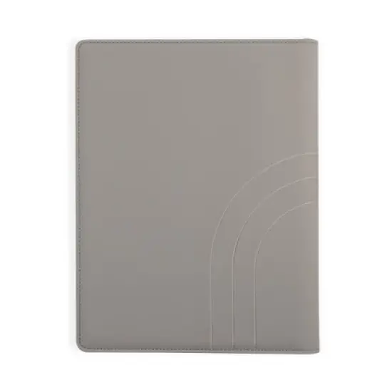 Altitude Padfolio 10"x12.5" Vegan Leather Gray Debossed Arch image {7}