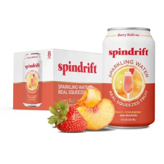 Spindrift Berry Belli-No Sparkling Water - 8pk/12 fl oz Cans image {9}